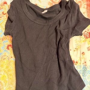 Classic Black Ribbed Women’s Tee